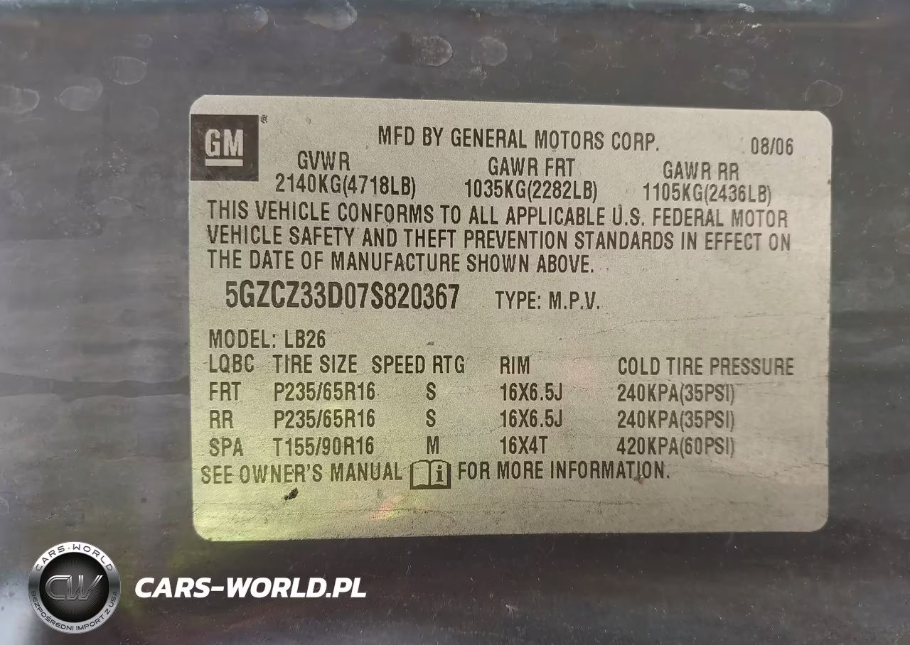 2007 Saturn Vue 4 Cyl VIN:5GZCZ33D07S820367 - 9