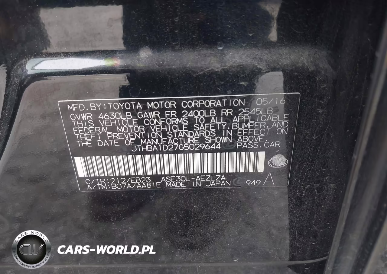 2016 Lexus Is 200T VIN:JTHBA1D27G5029644 - 9