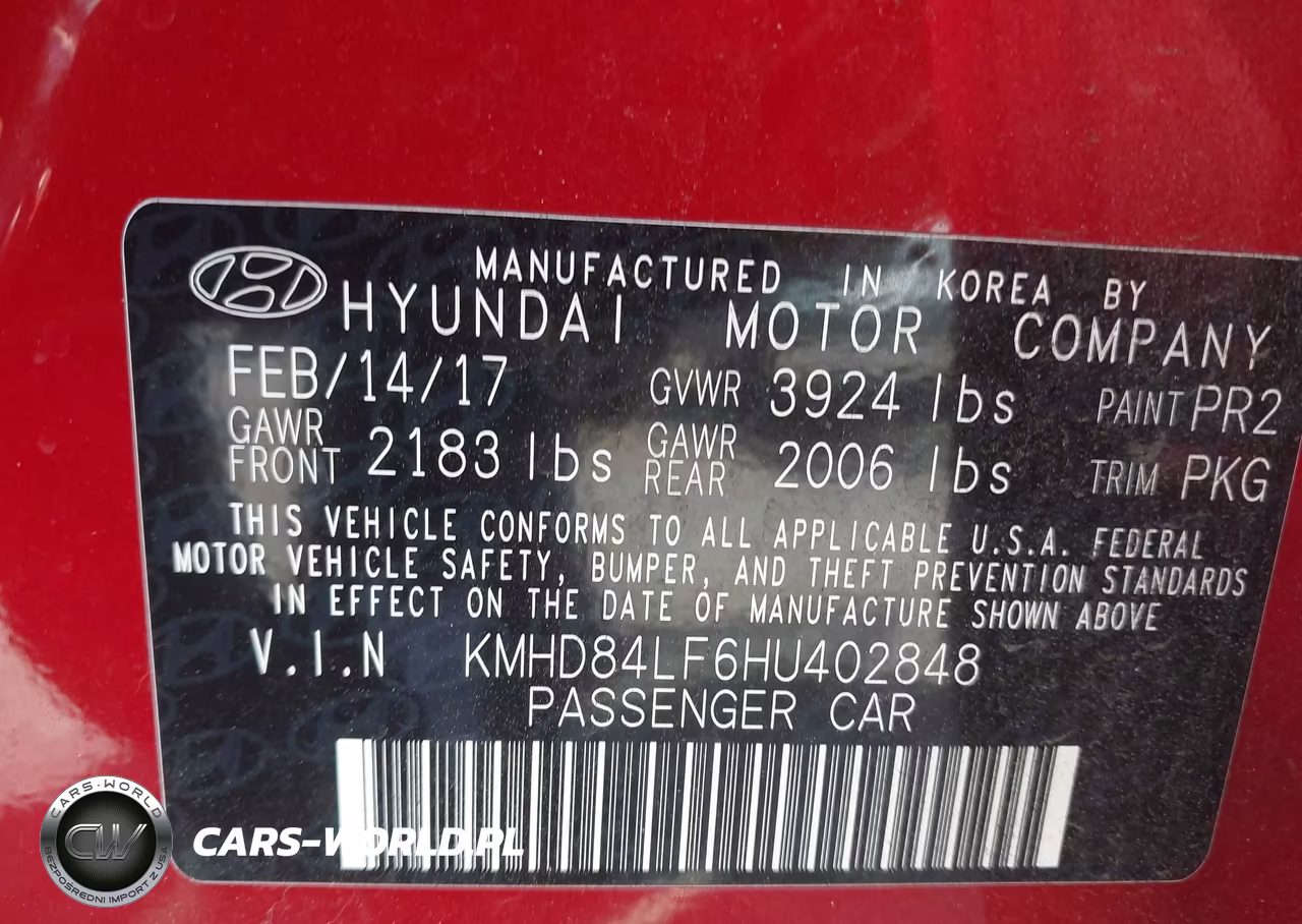 2017 Hyundai Elantra Se VIN:KMHD84LF6HU402848 - 9