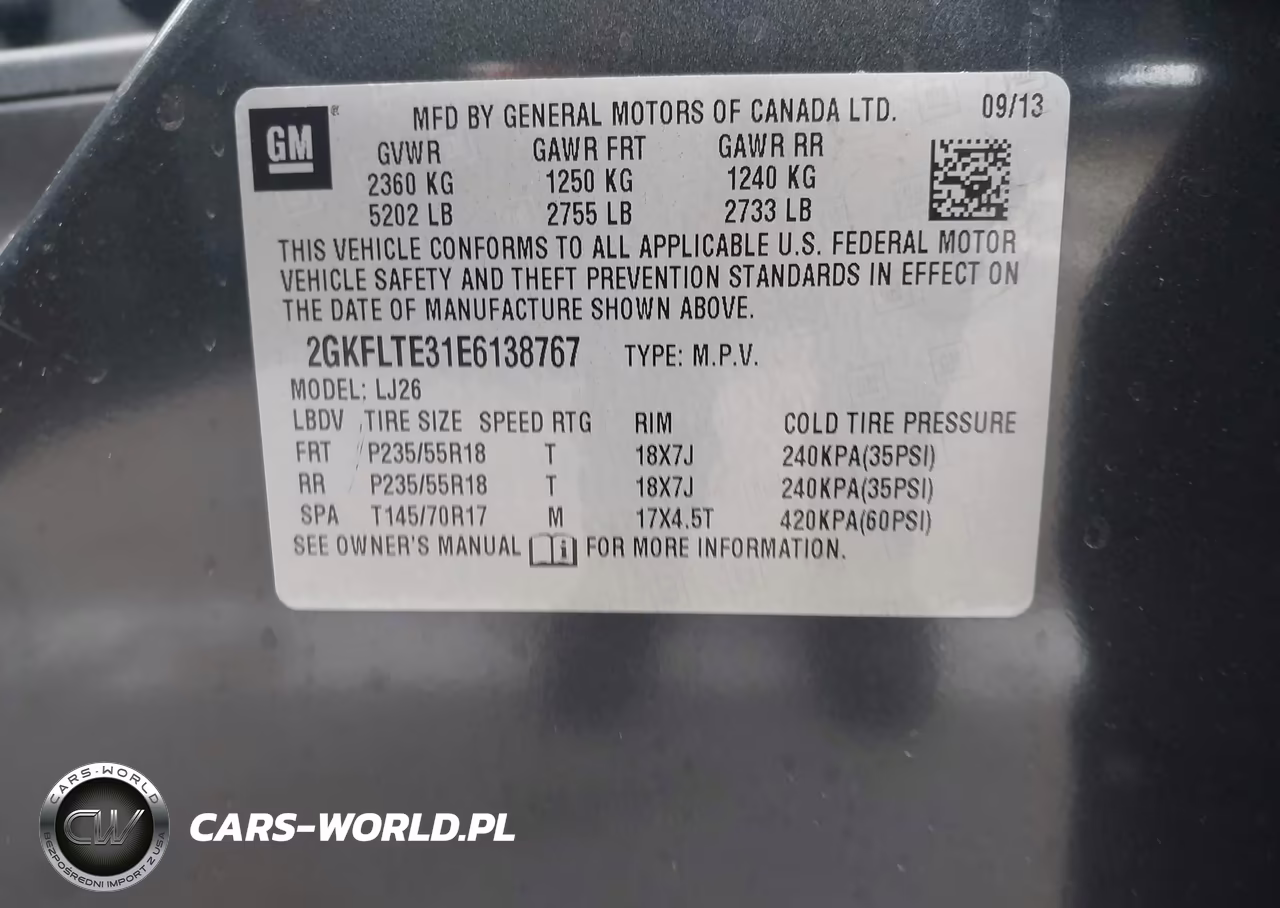 2014 GMC Terrain Slt-2 VIN:2GKFLTE31E6138767 - 9