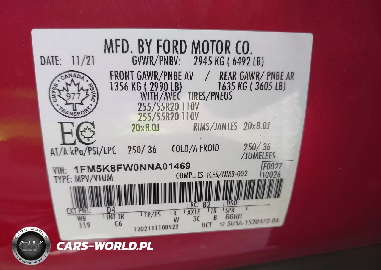 2022 Ford Explorer Limited VIN:1FM5K8FW0NNA01469 - 9