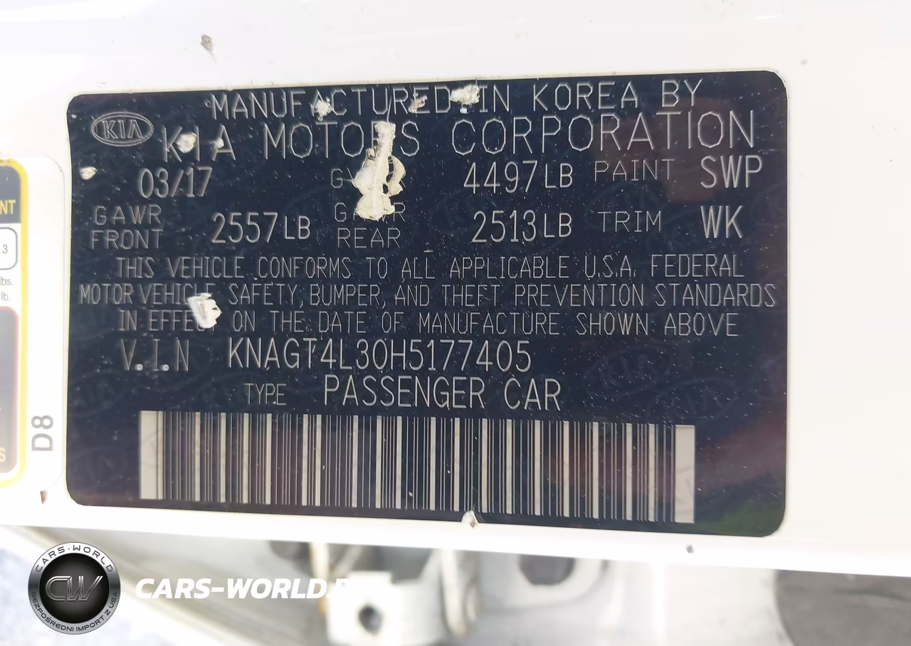 2017 Kia Optima Lx VIN:KNAGT4L30H5177405 - 9