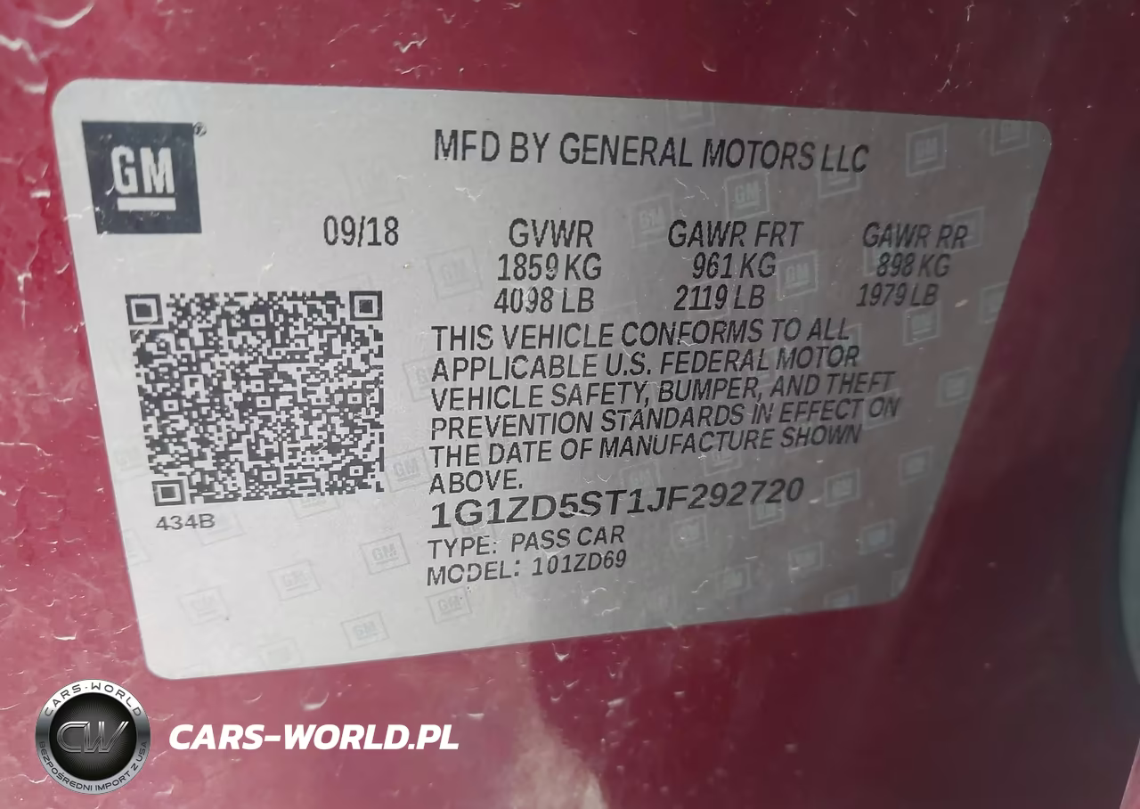 2018 Chevrolet Malibu Lt VIN:1G1ZD5ST1JF292720 - 9