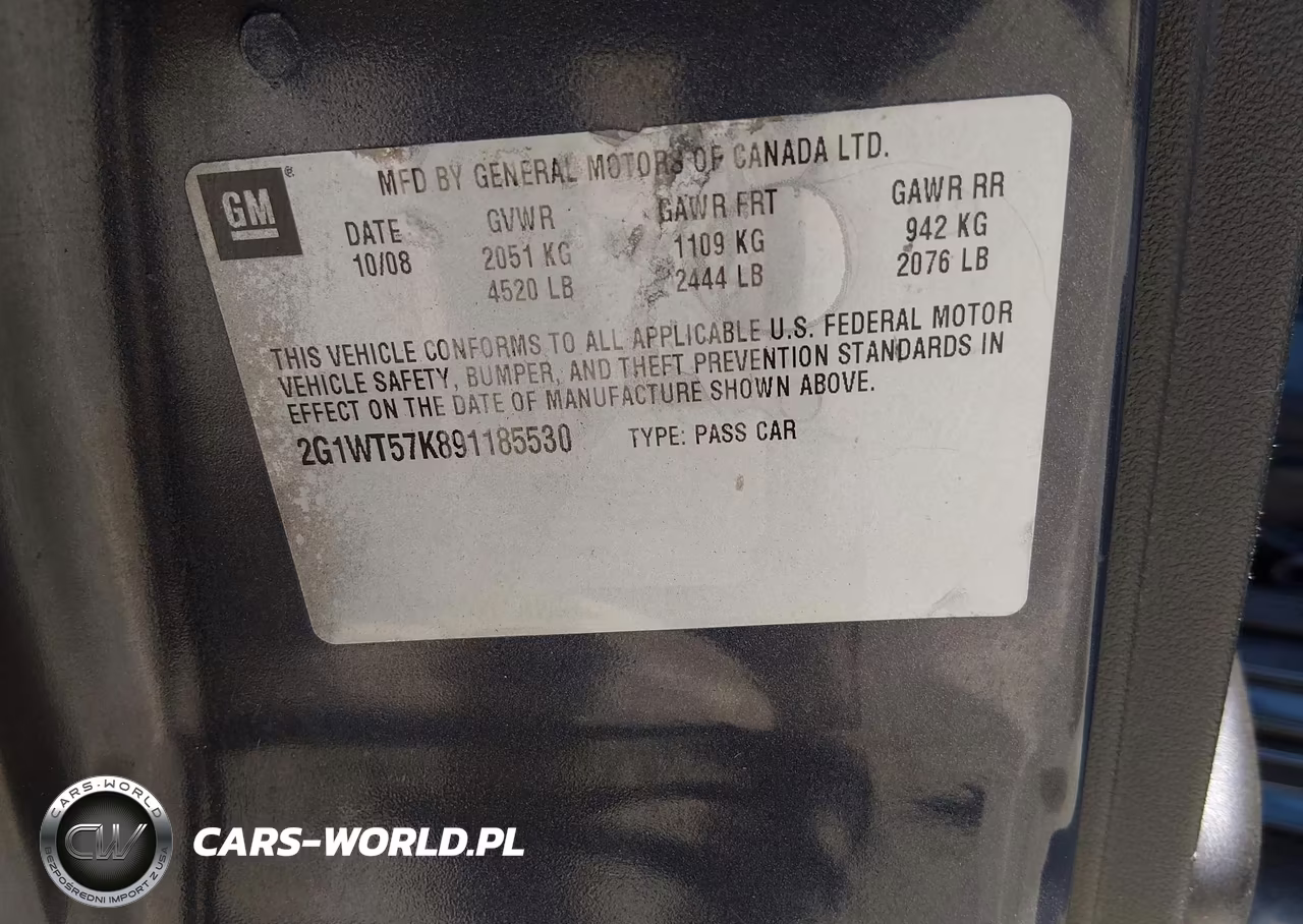 2009 Chevrolet Impala Lt VIN:2G1WT57K891185530 - 9
