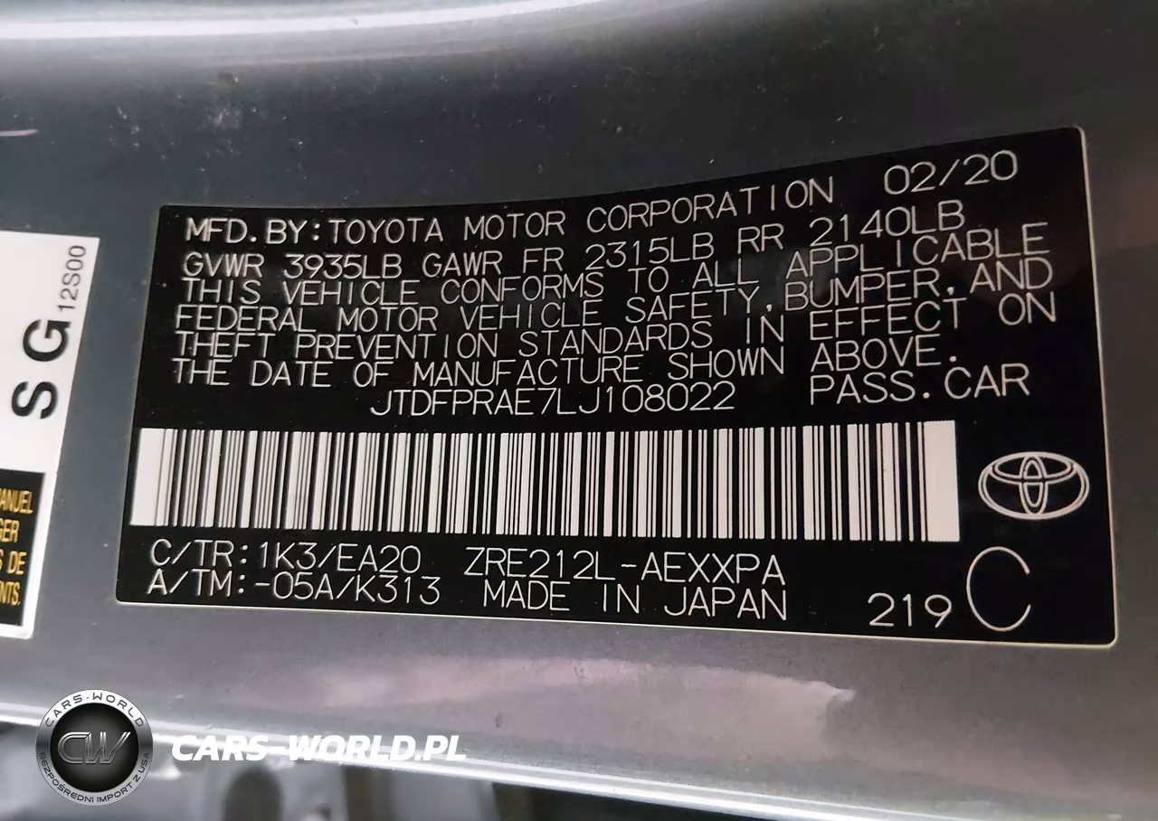 2020 Toyota Corolla Xle VIN:JTDFPRAE7LJ108022 - 9