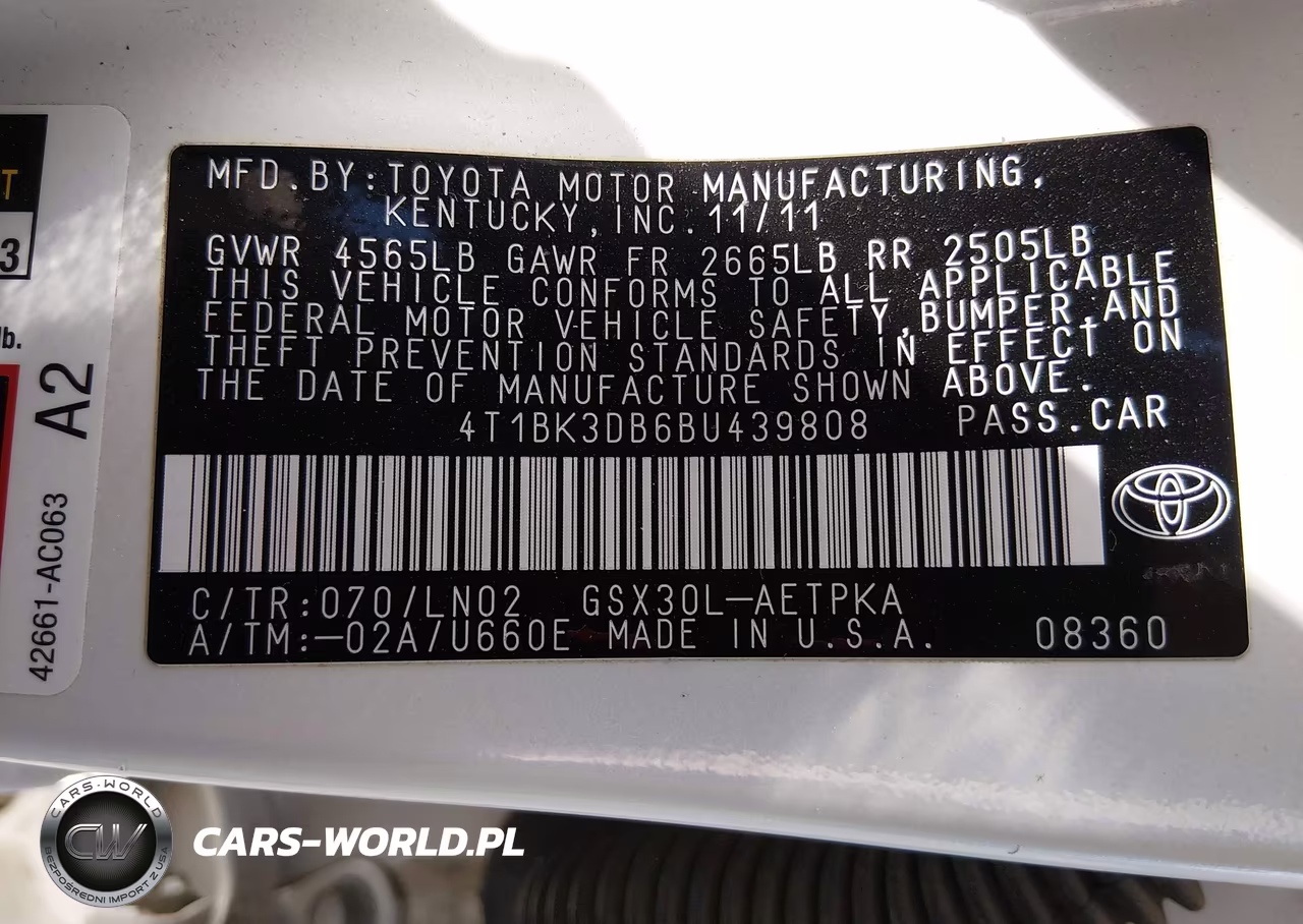 2011 Toyota Avalon Limited VIN:4T1BK3DB6BU439808 - 9