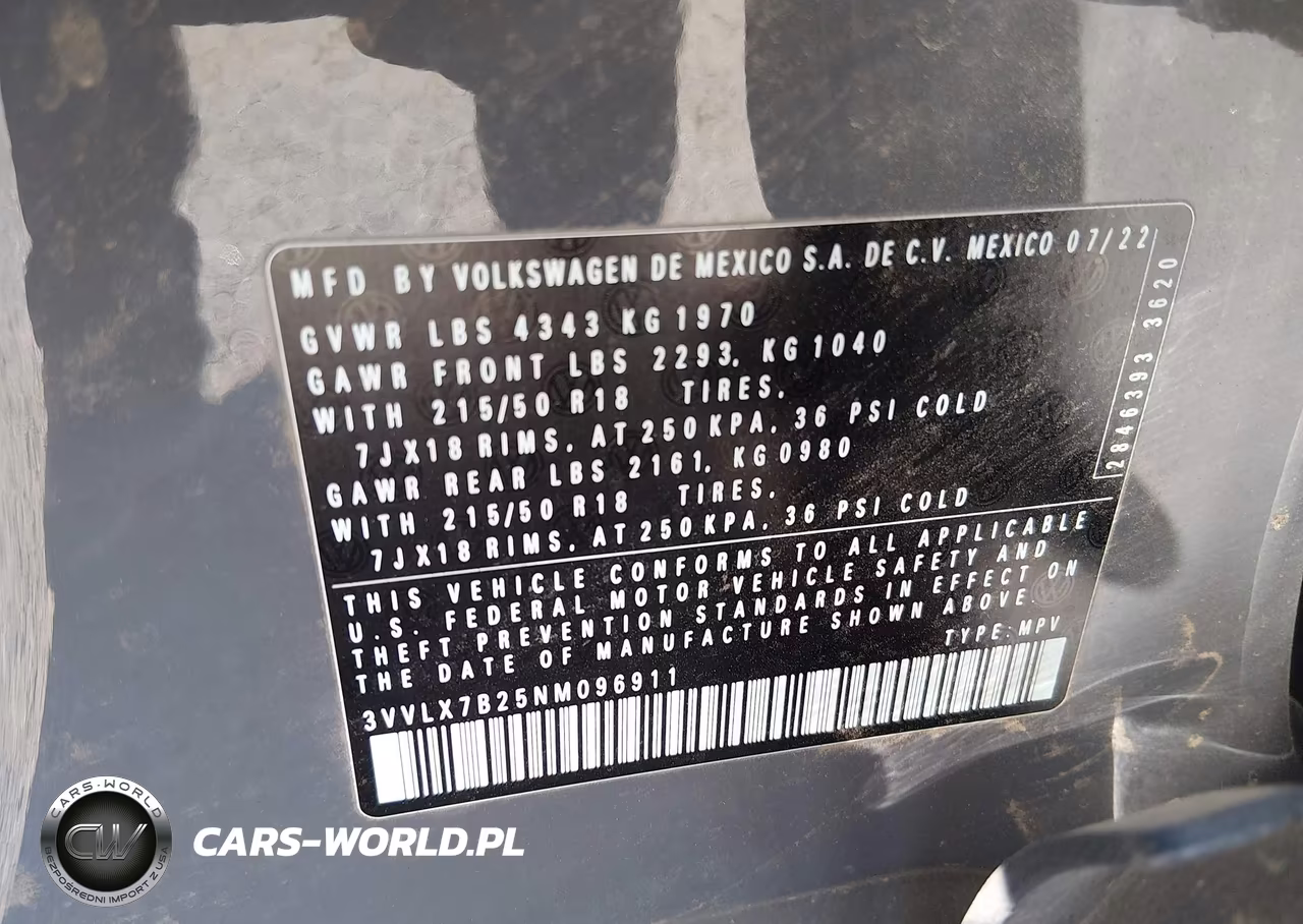 2022 Volkswagen Taos 1.5T Se VIN:3VVLX7B25NM096911 - 9