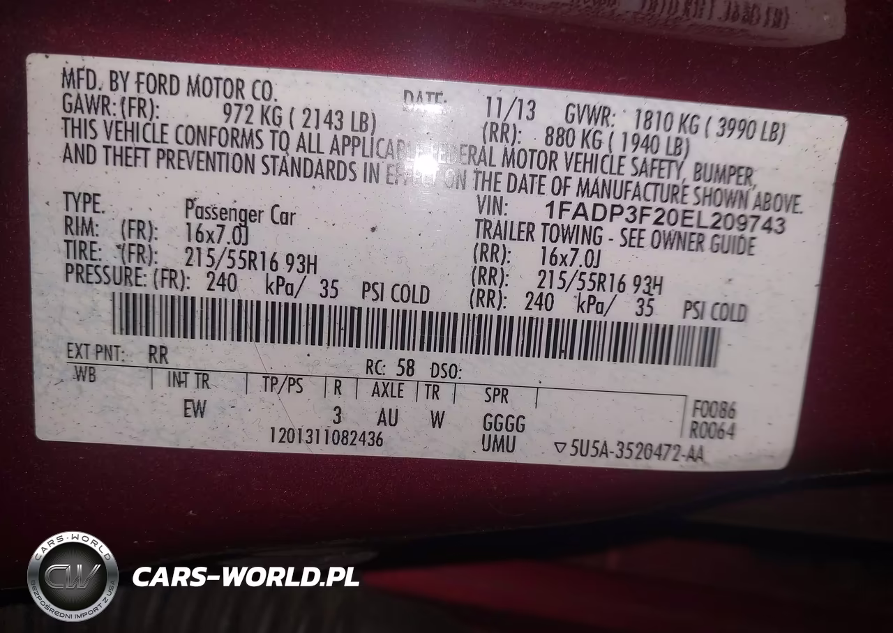2014 Ford Focus Se VIN:1FADP3F20EL209743 - 9