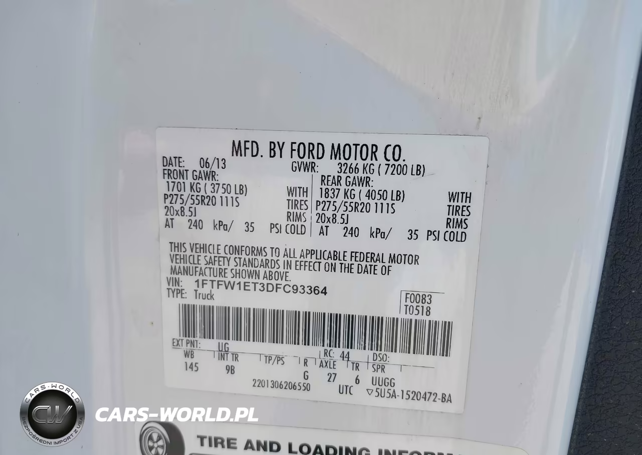 2013 Ford F-150 Platinum VIN:1FTFW1ET3DFC93364 - 9