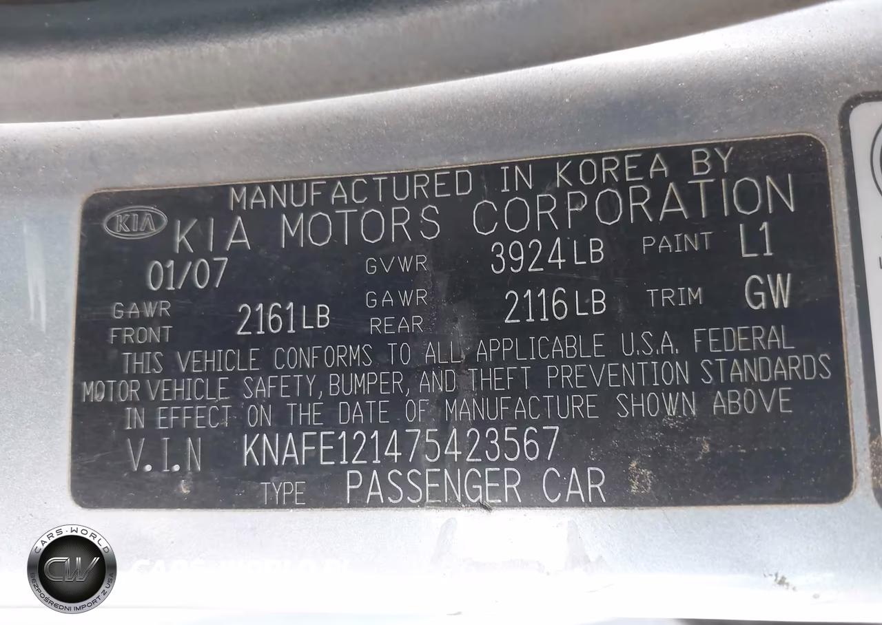 2007 Kia Spectra Ex VIN:KNAFE121475423567 - 9