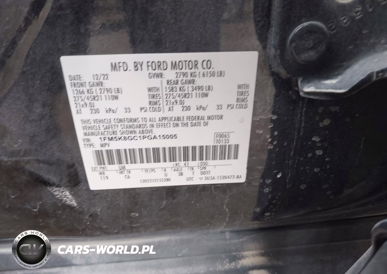 2023 Ford Explorer St VIN:1FM5K8GC1PGA15005 - 9