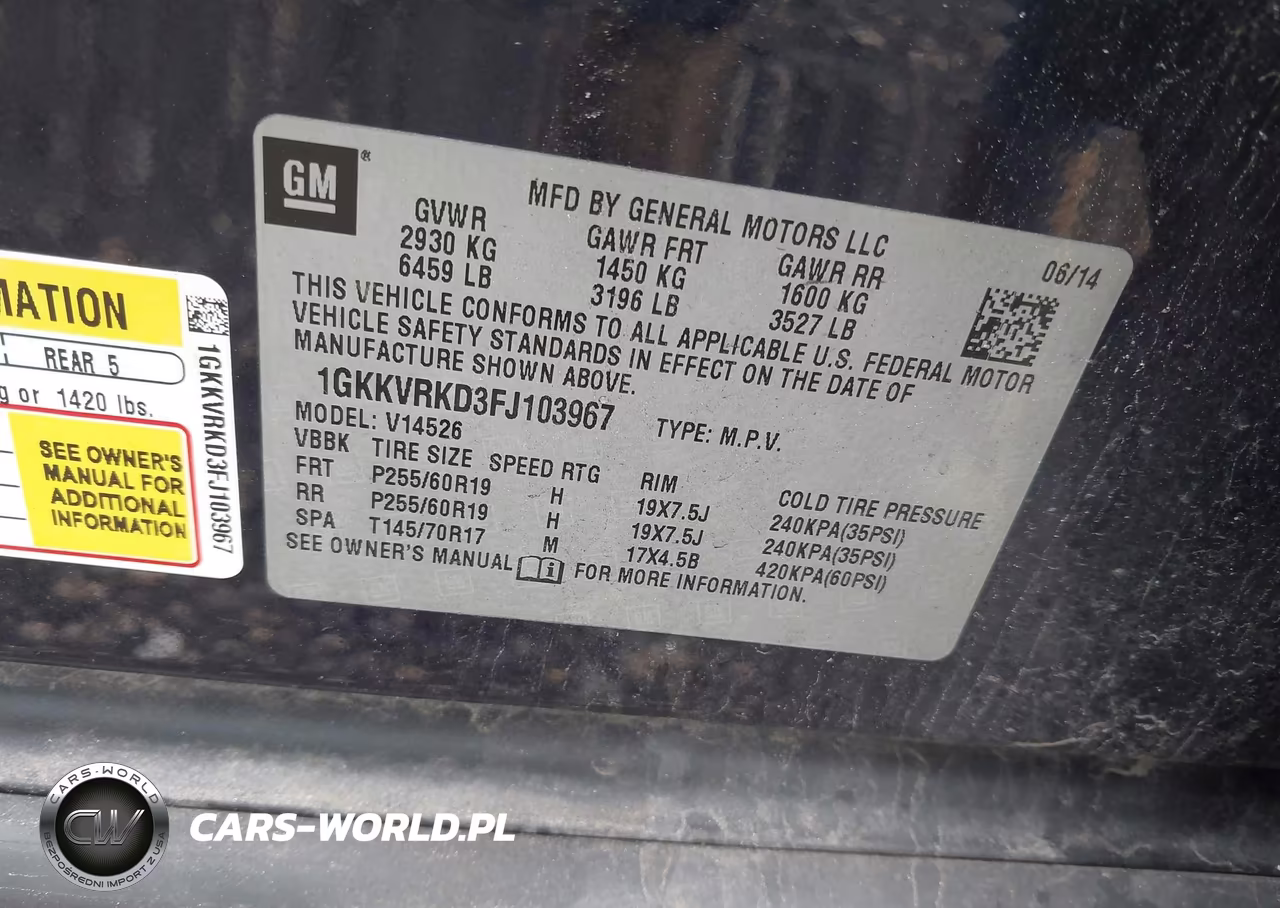 2015 GMC Acadia Slt-1 VIN:1GKKVRKD3FJ103967 - 9