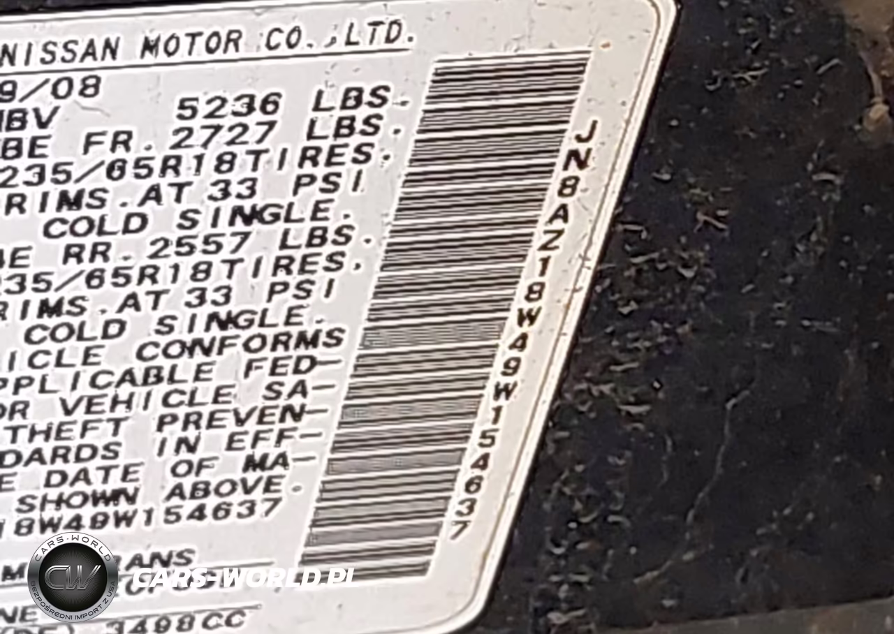 2009 Nissan Murano S VIN:JN8AZ18W49W154637 - 9