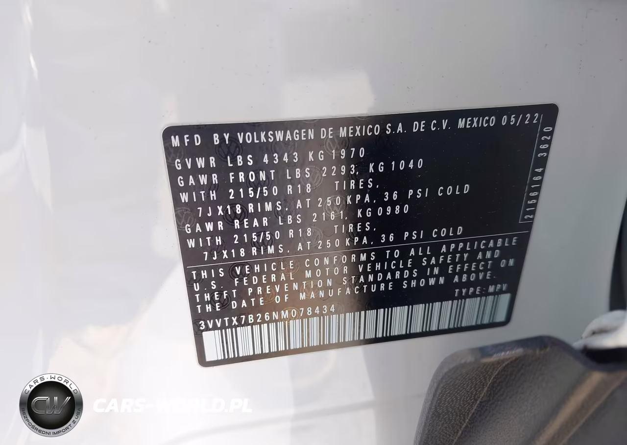 2022 Volkswagen Taos 1.5T Se VIN:3VVTX7B26NM078434 - 9