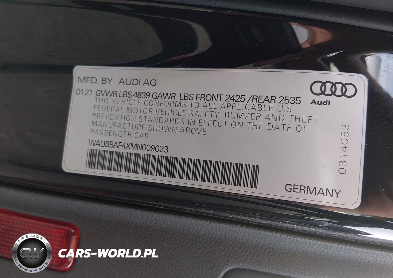 2021 Audi A4 Premium Plus 40 Tfsi Quattro S Tronic VIN:WAUBBAF4XMN009023 - 9