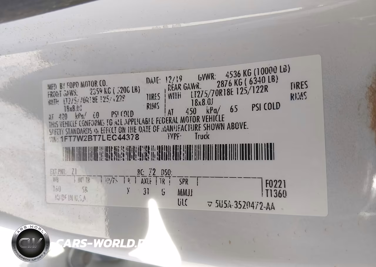 2020 Ford F-250 Lariat VIN:1FT7W2BT7LEC44378 - 9