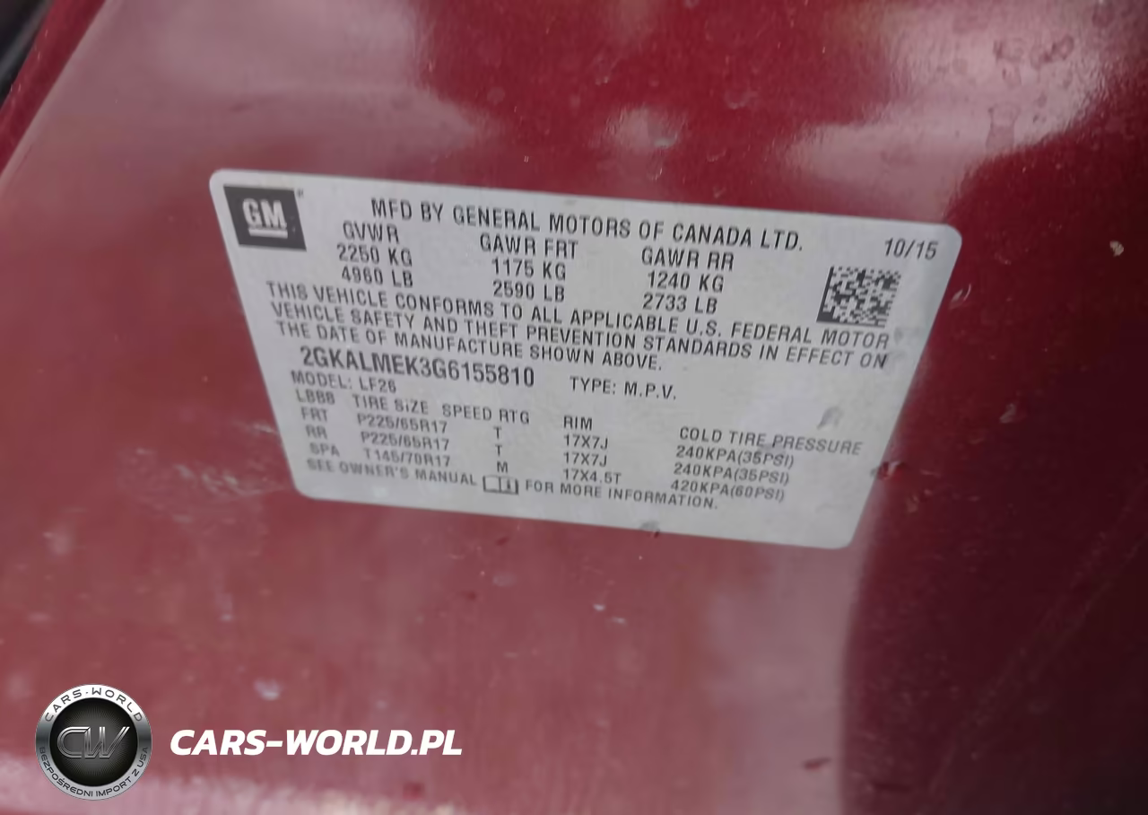 2016 GMC Terrain Sle-1 VIN:2GKALMEK3G6155810 - 9