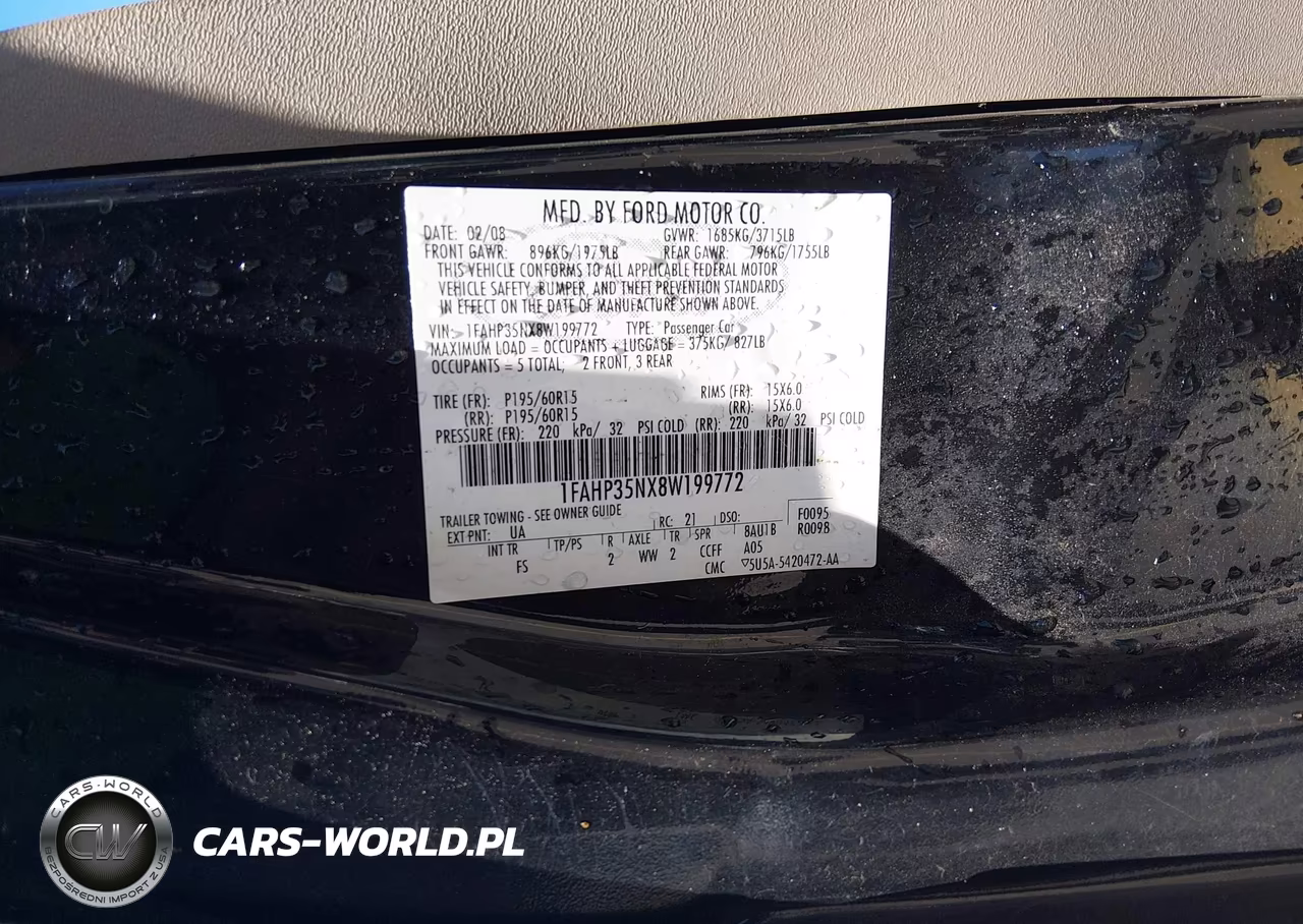2008 Ford Focus Se-Ses VIN:1FAHP35NX8W199772 - 9