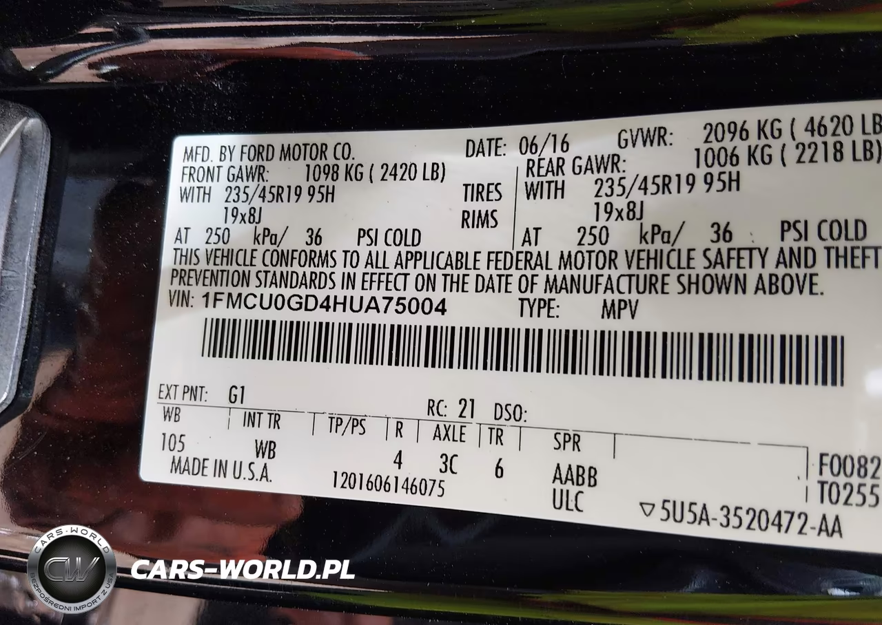2017 Ford Escape Se VIN:1FMCU0GD4HUA75004 - 9