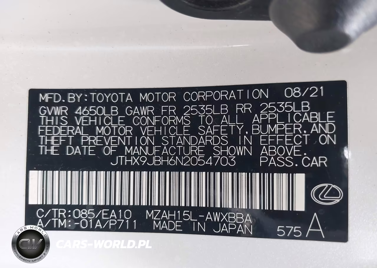 2022 Lexus Ux 250H VIN:JTHX9JBH6N2054703 - 9