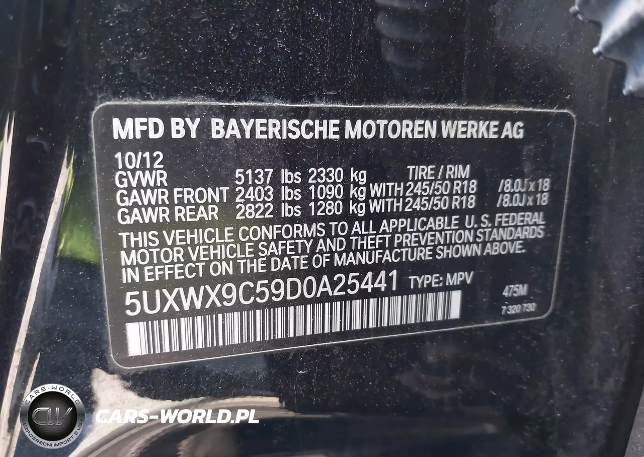 2013 BMW X3 xDrive28I VIN:5UXWX9C59D0A25441 - 9