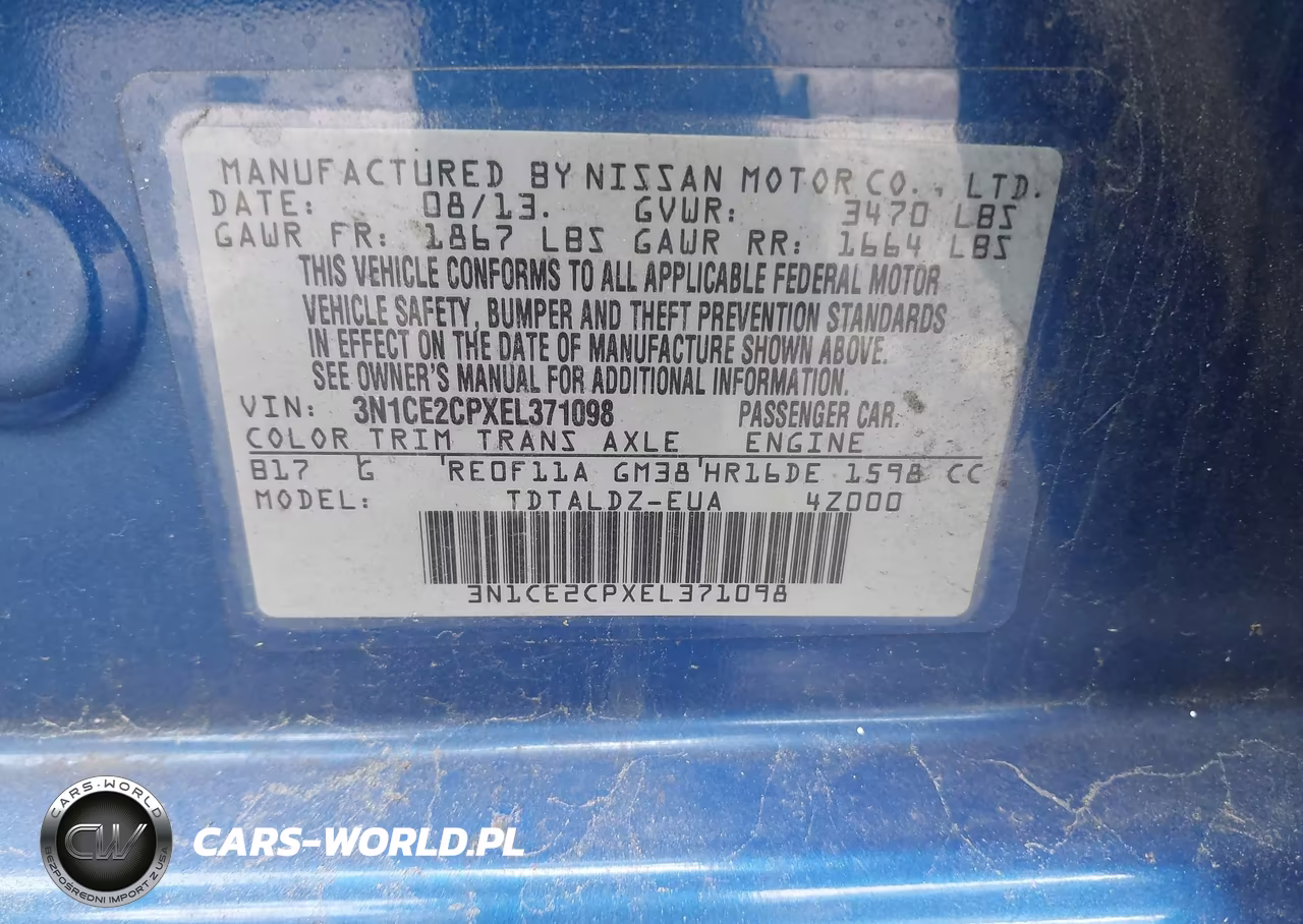 2014 Nissan Versa Note Sv VIN:3N1CE2CPXEL371098 - 9