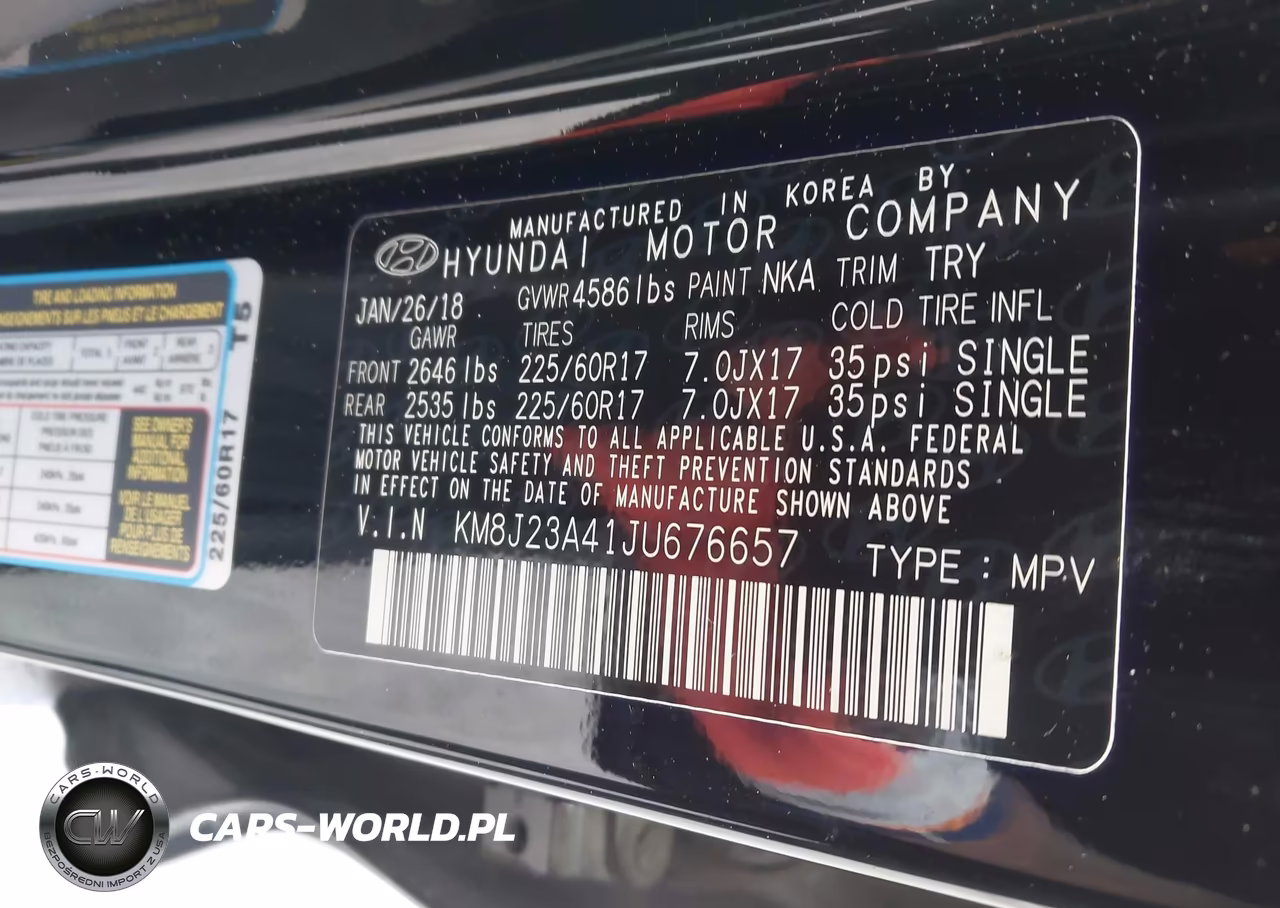 2018 Hyundai Tucson Se VIN:KM8J23A41JU676657 - 9