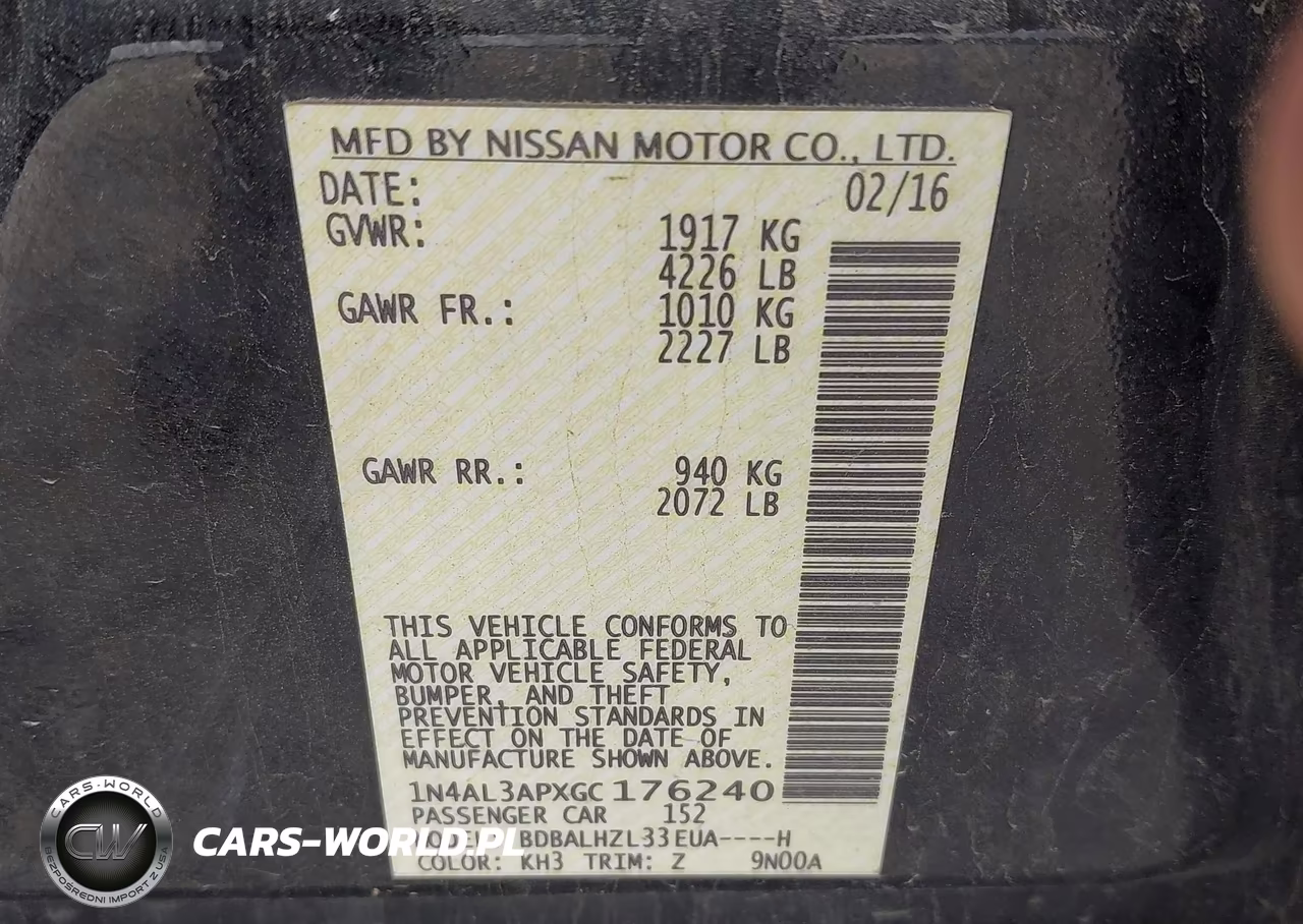2016 Nissan Altima 2.5 Sr VIN:1N4AL3APXGC176240 - 9