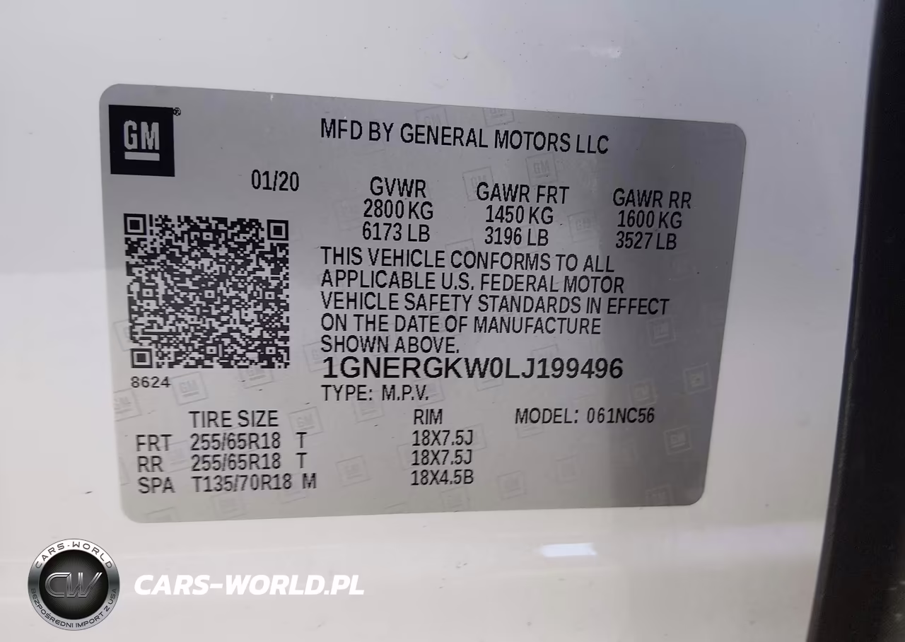 2020 Chevrolet Traverse Fwd Lt Cloth VIN:1GNERGKW0LJ199496 - 9