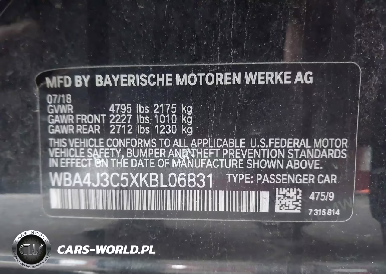 2019 BMW 430I Gran Coupe xDrive VIN:WBA4J3C5XKBL06831 - 9
