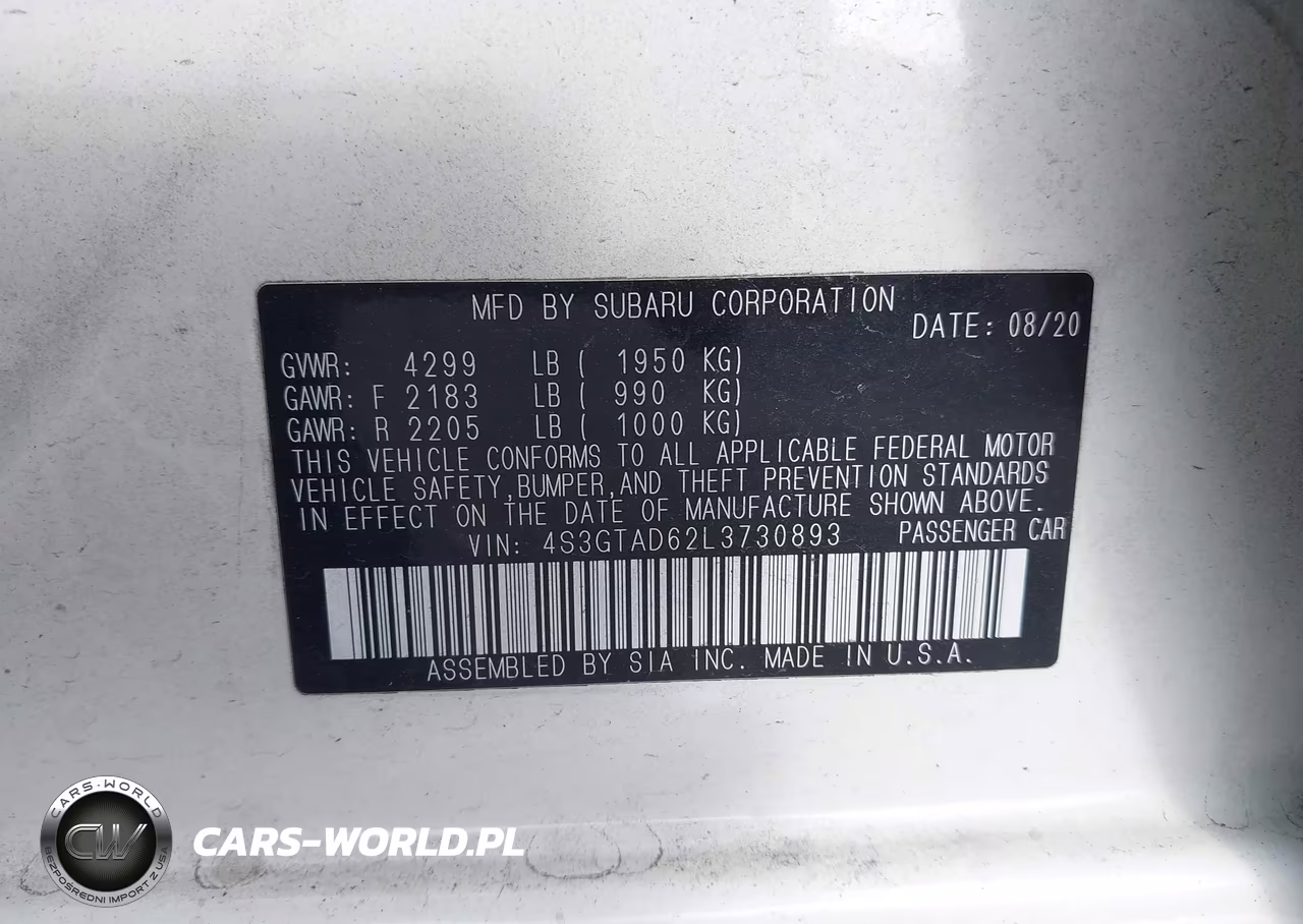2020 Subaru Impreza Premium 5-Door VIN:4S3GTAD62L3730893 - 9