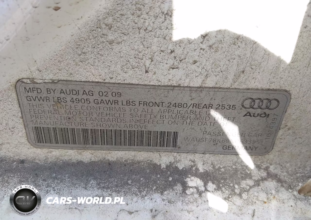 2009 Audi A4 2.0T Premium VIN:WAUSF78K69N063395 - 9