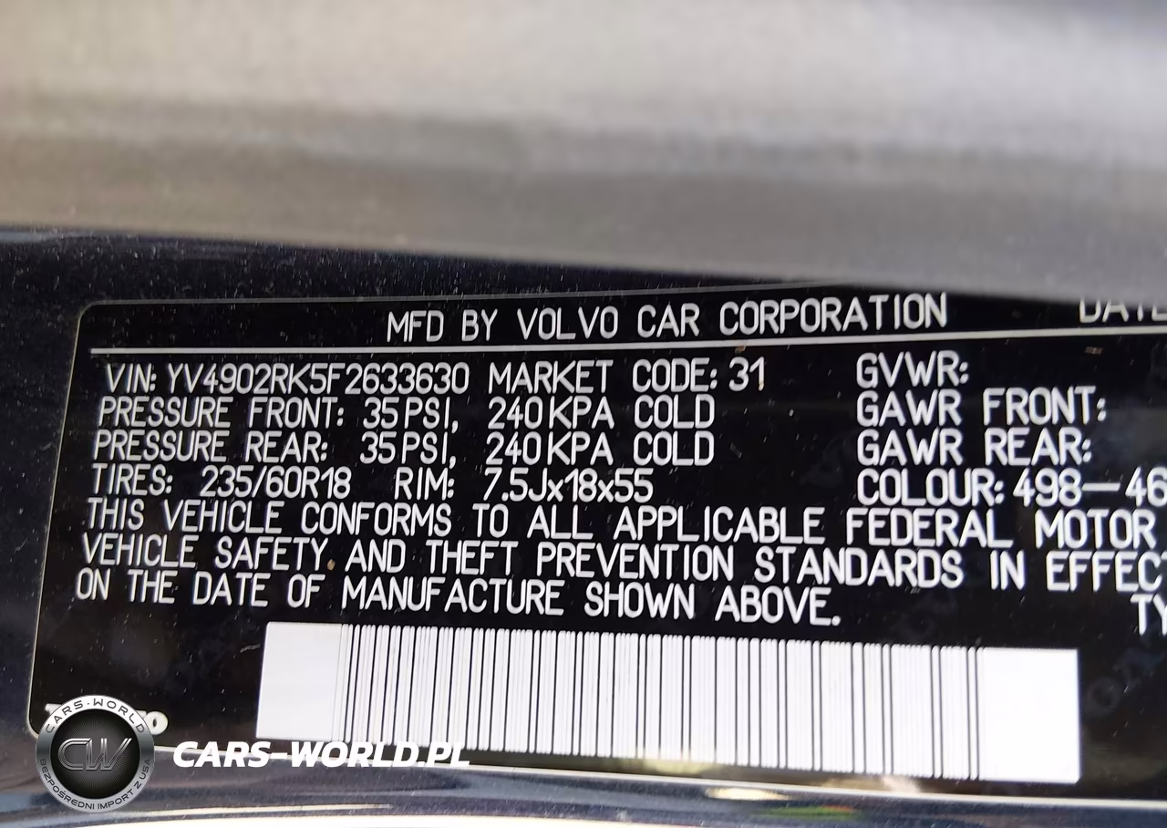 2015 Volvo Xc60 T6 VIN:YV4902RK5F2633630 - 9
