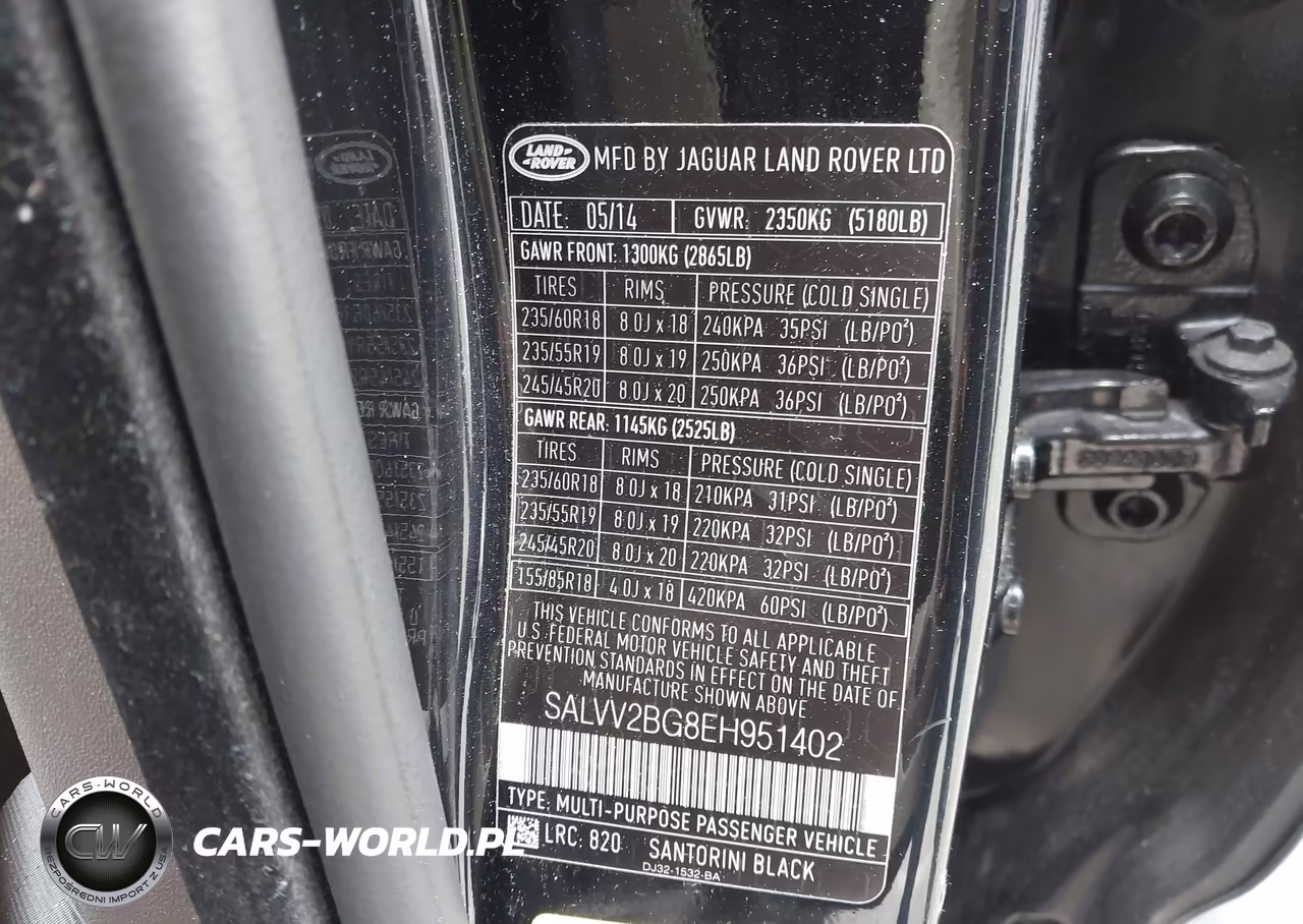 2014 Land Rover Range Rover Evoque Prestige VIN:SALVV2BG8EH951402 - 9