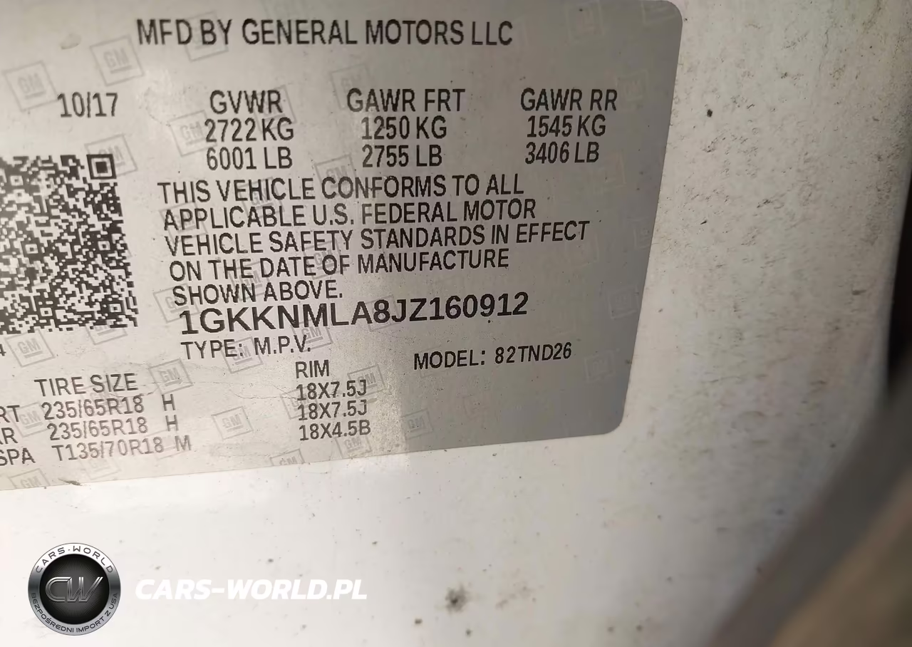 2018 GMC Acadia Slt-1 VIN:1GKKNMLA8JZ160912 - 9