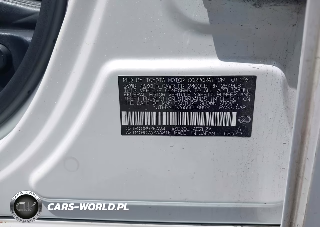 2016 Lexus Is 200T VIN:JTHBA1D26G5018859 - 9