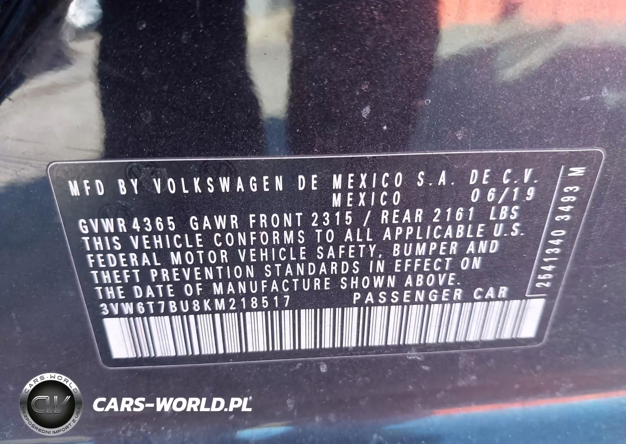 2019 Volkswagen Jetta Gli 2.0T 35Th Anniversary Edition-2.0T Autobahn-2.0T S VIN:3VW6T7BU8KM218517 - 9