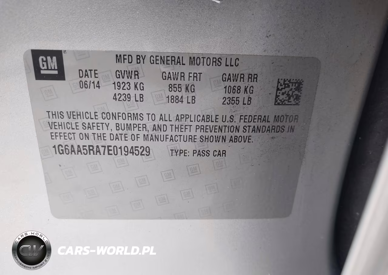 2014 Cadillac Ats Standard VIN:1G6AA5RA7E0194529 - 9