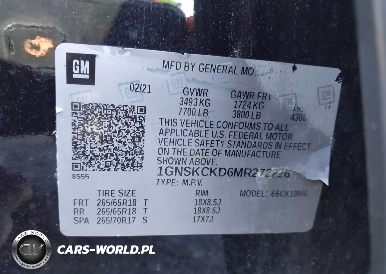 2021 Chevrolet Suburban 4Wd Lt VIN:1GNSKCKD6MR272226 - 9