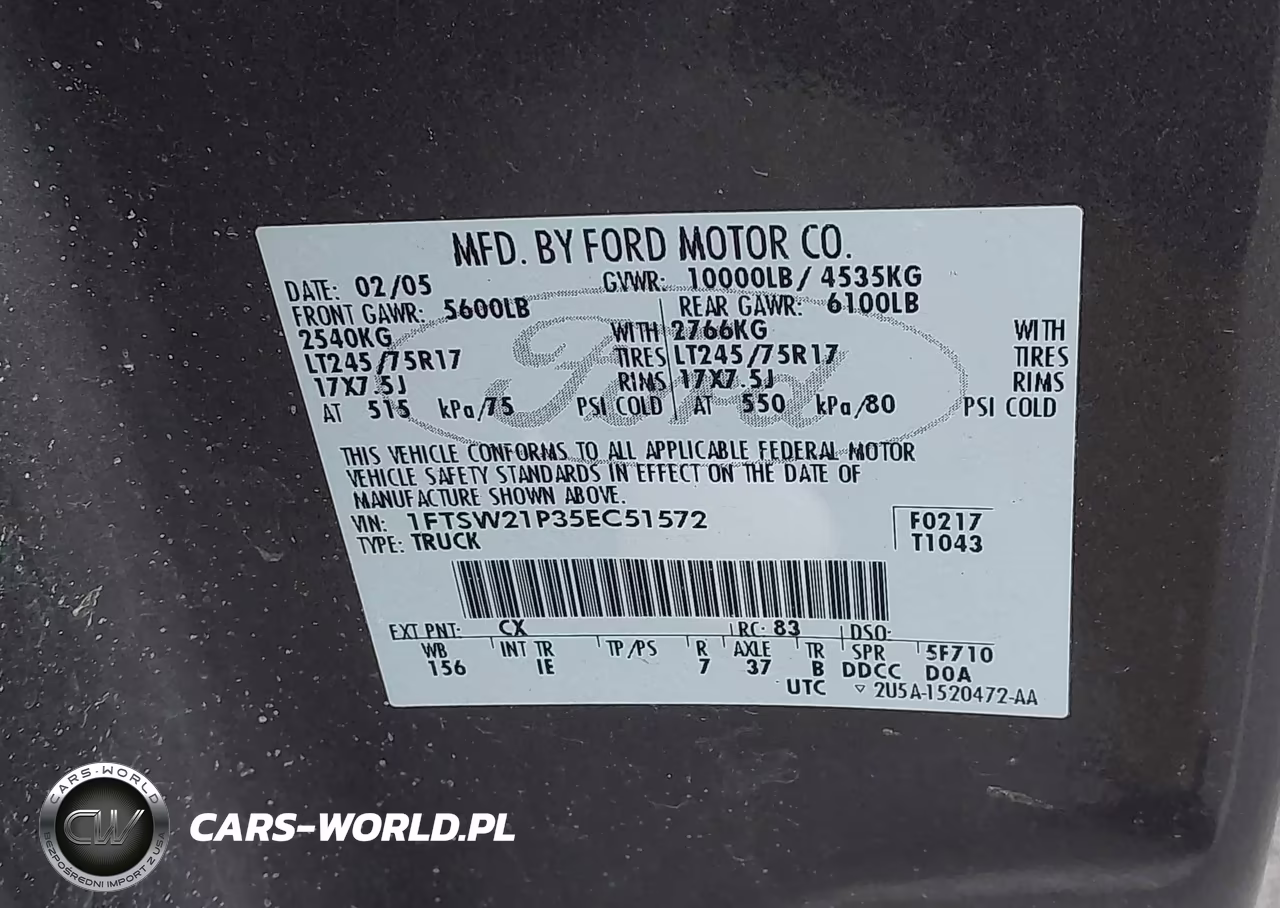 2005 Ford F-250 Lariat-Xl-Xlt VIN:1FTSW21P35EC51572 - 9