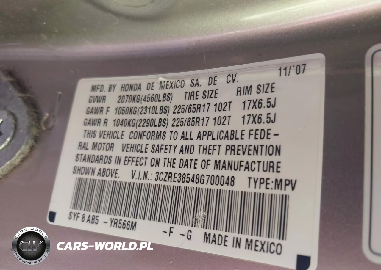 2008 Honda Cr-V Ex VIN:3CZRE38548G700048 - 9