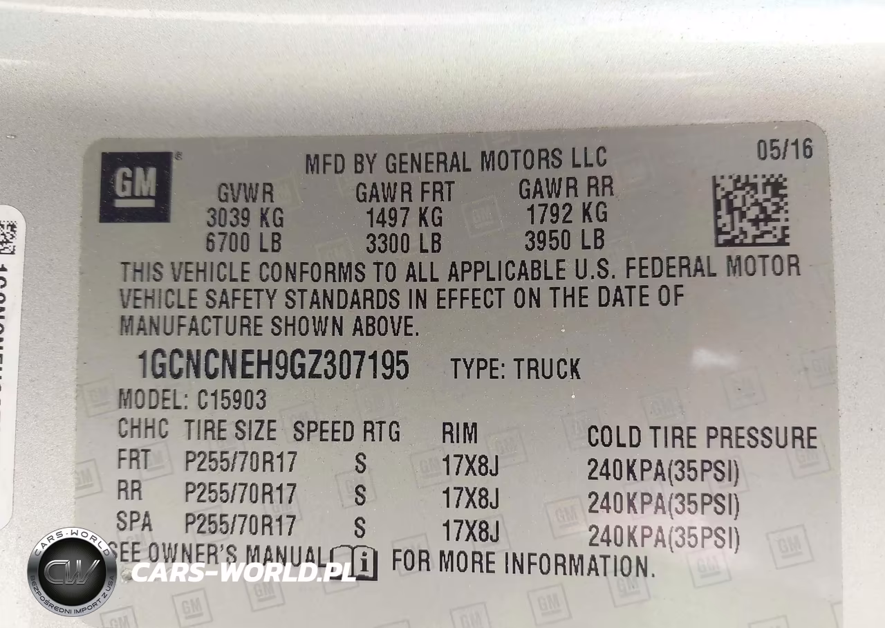 2016 Chevrolet Silverado 1500 Wt VIN:1GCNCNEH9GZ307195 - 9