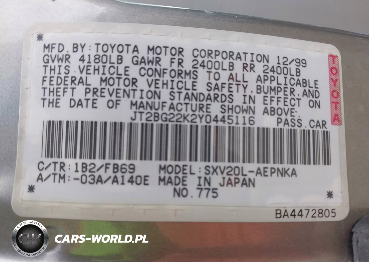 2000 Toyota Camry Le VIN:JT2BG22K2Y0445116 - 9