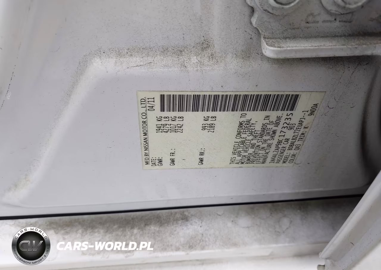 2011 Nissan Altima 2.5 S VIN:1N4AL2AP9BC173235 - 9