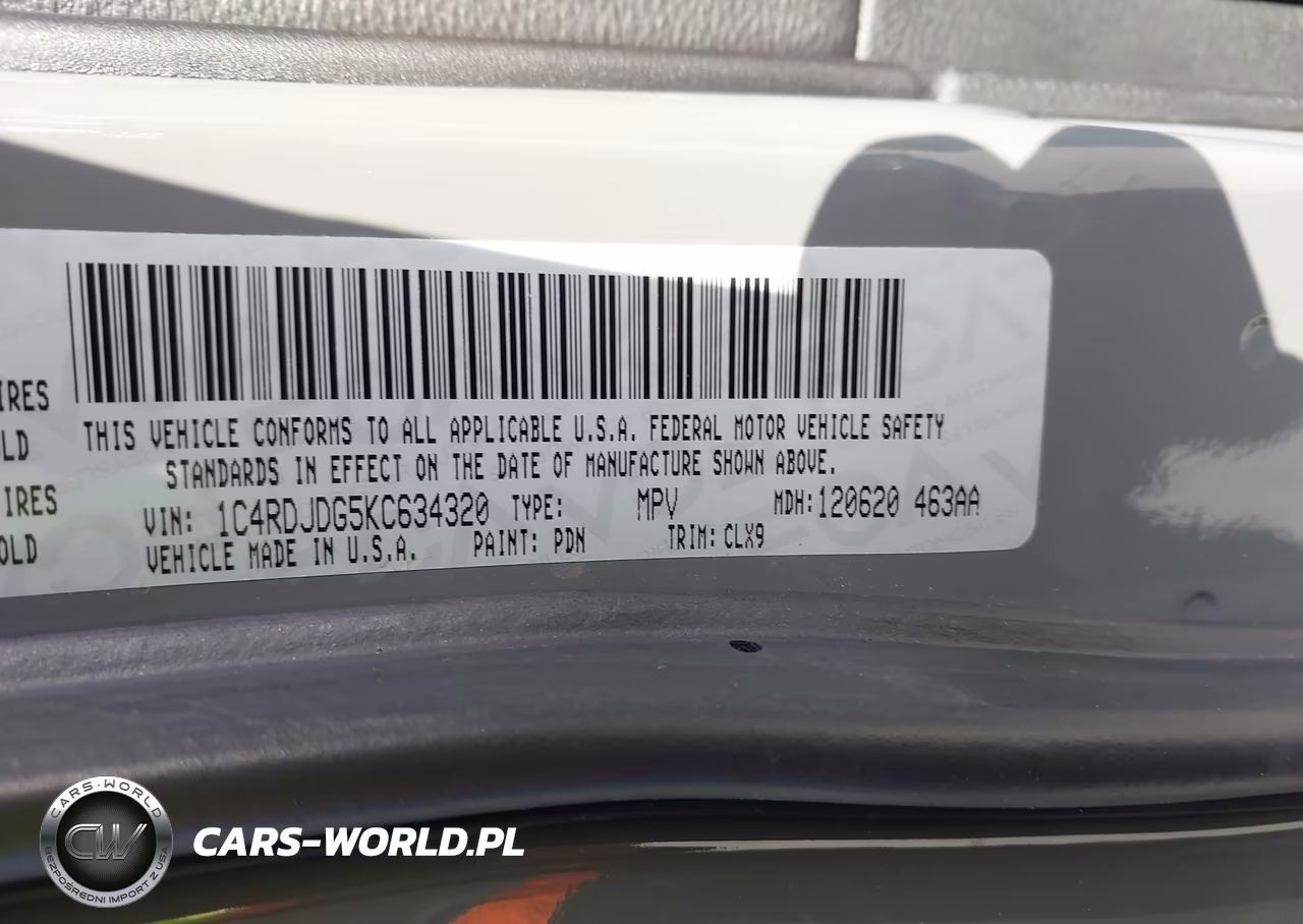 2019 Dodge Durango Gt Plus Awd VIN:1C4RDJDG5KC634320 - 9