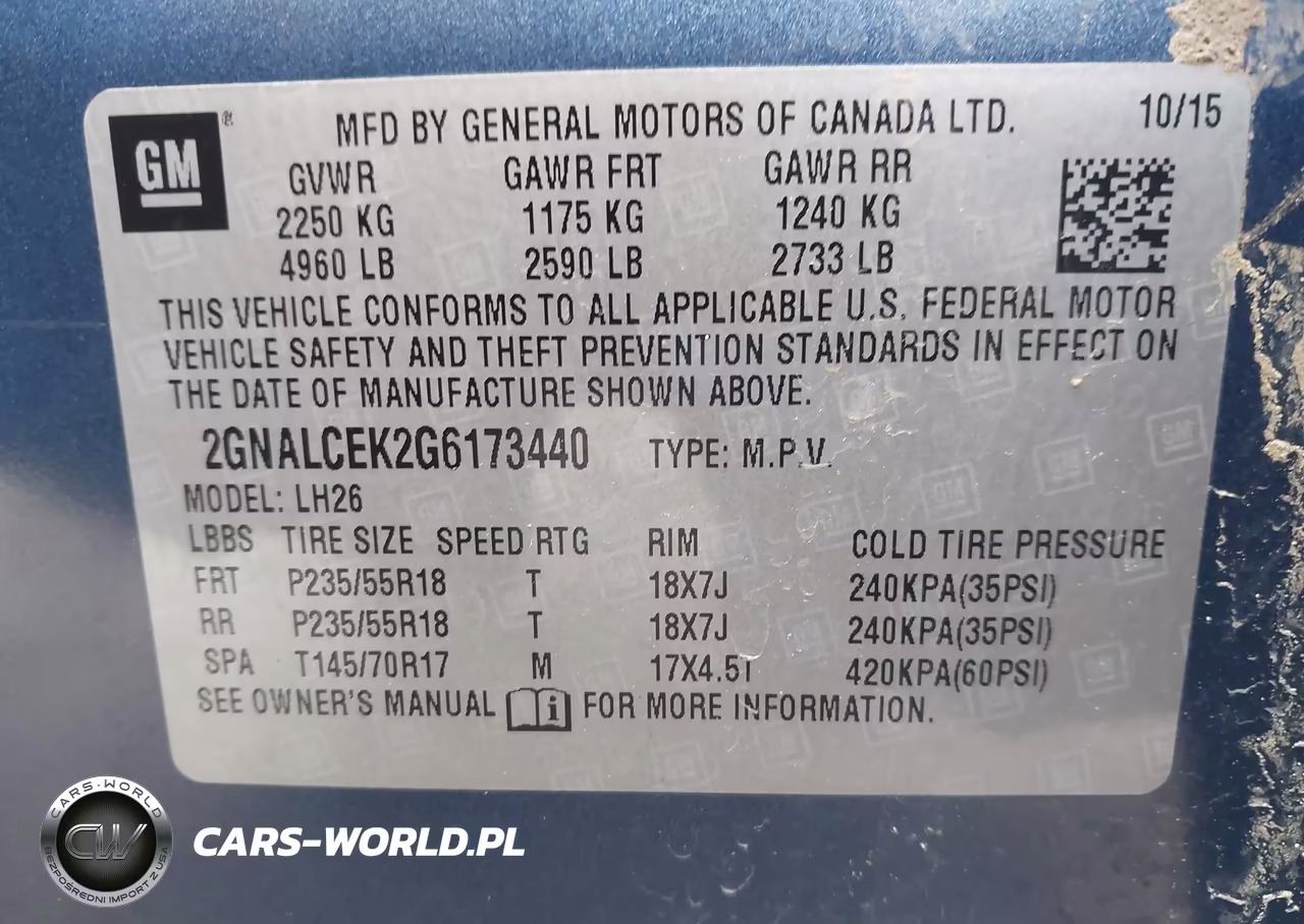 2016 Chevrolet Equinox Lt VIN:2GNALCEK2G6173440 - 9