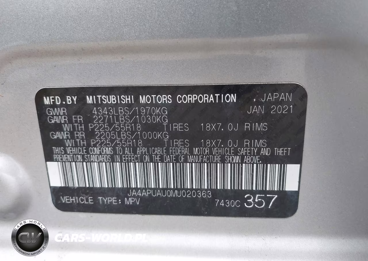 2021 Mitsubishi Outlander Sport 2.0 Be 2Wd-2.0 Es 2Wd-2.0 Le 2Wd-2.0 S 2Wd VIN:JA4APUAU0MU020363 - 9