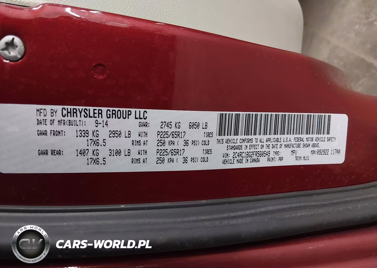 2015 Chrysler Town & Country Touring VIN:2C4RC1BG2FR560549 - 9