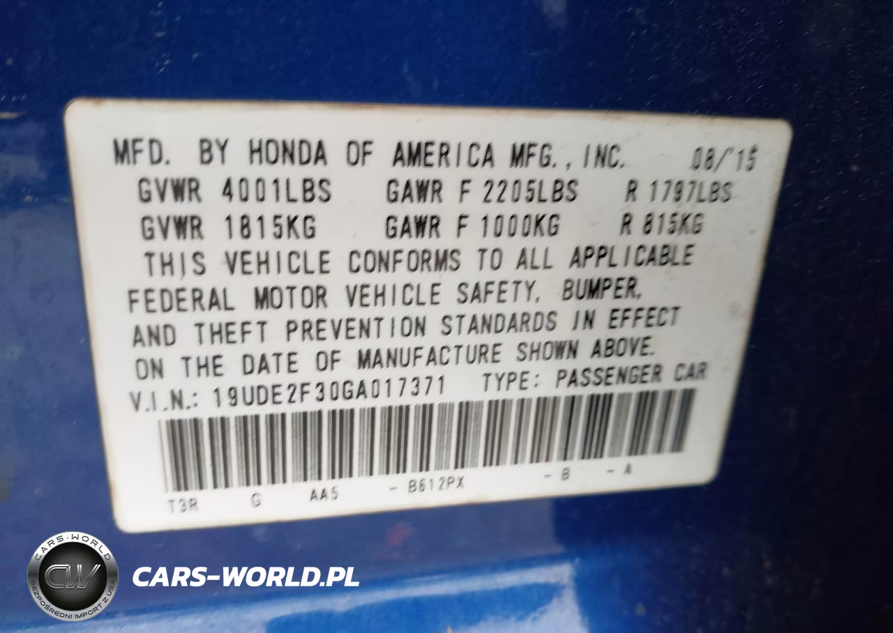 2016 Acura Ilx 2.4L-Acurawatch Plus Package VIN:19UDE2F30GA017371 - 9