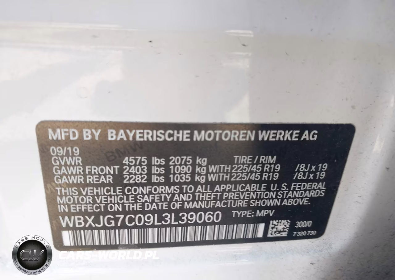 2020 BMW X1 Sdrive28I VIN:WBXJG7C09L3L39060 - 9